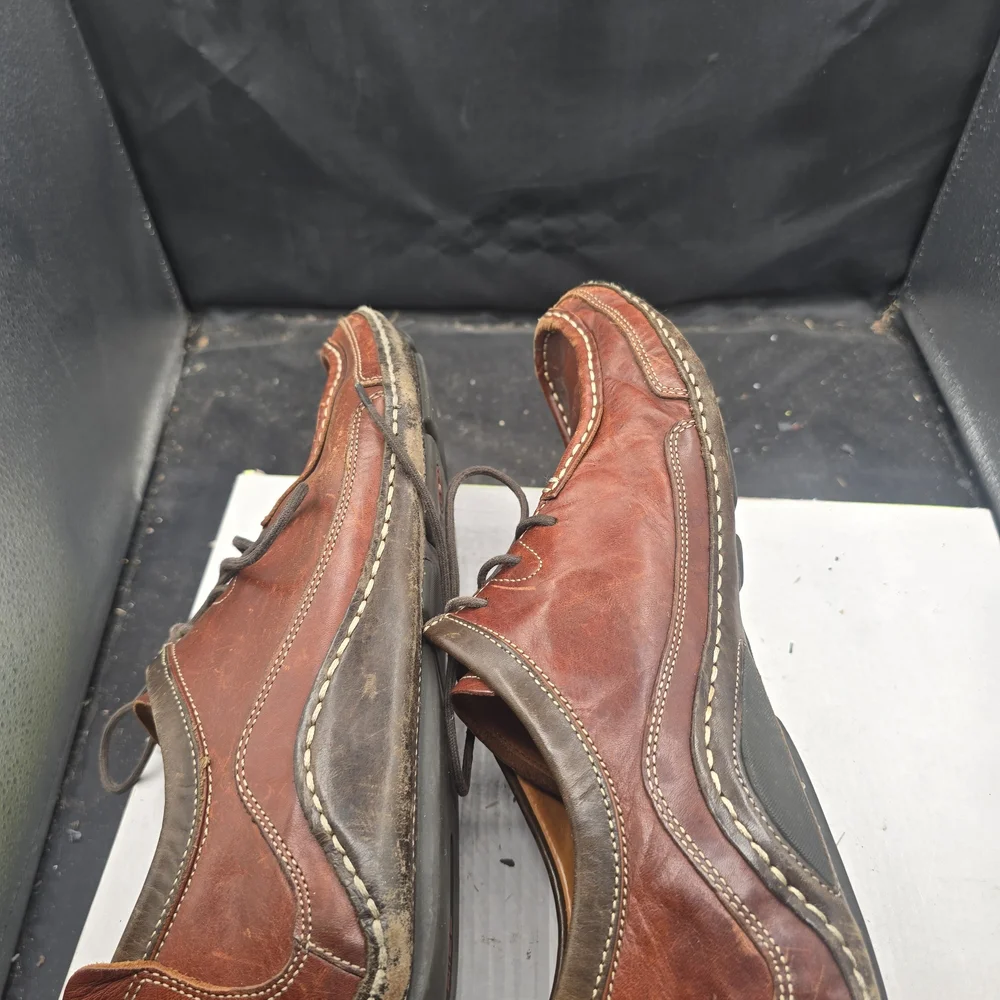 Cole Haan Rich Brown Leather Boat Shoes‎